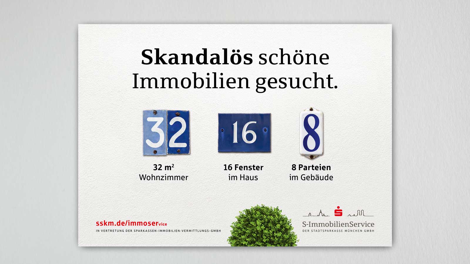 Imagekampagne S-Immobilienservice der Stadtsparkasse München