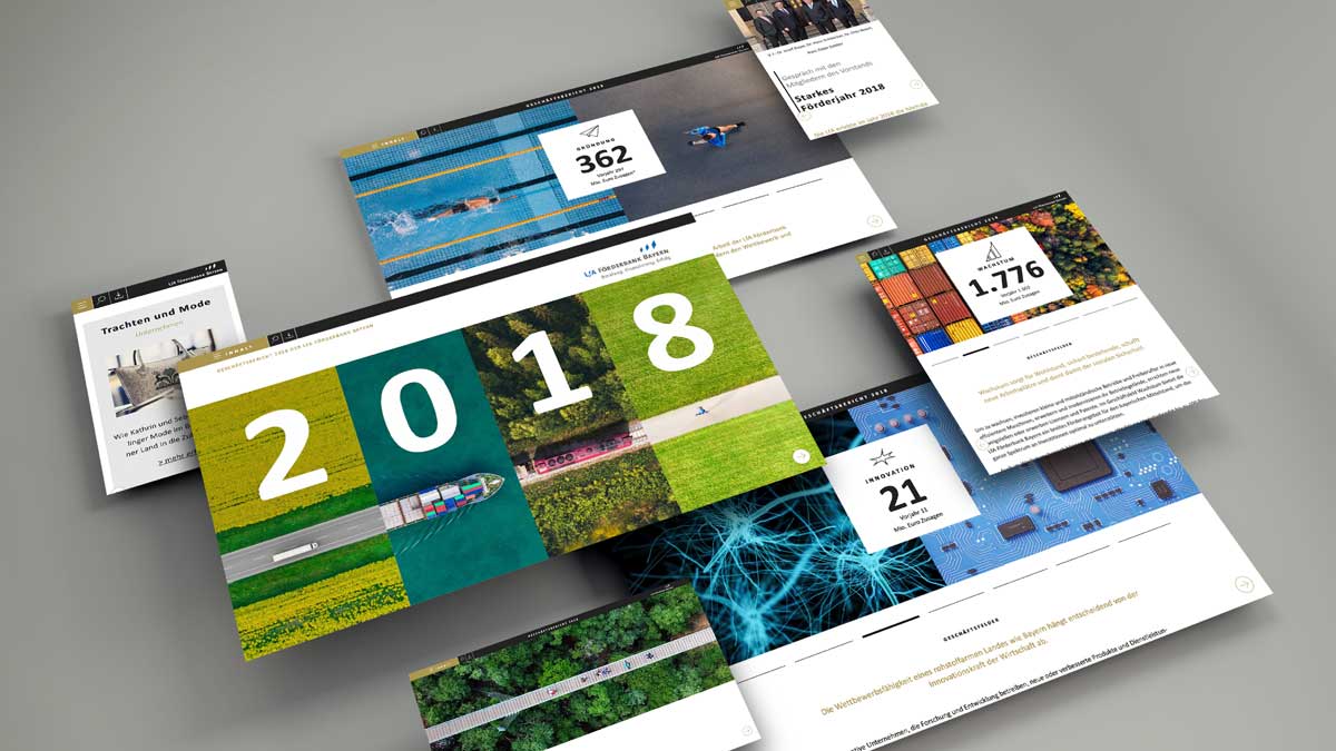 Webdesign Geschäftsbericht der LfA Förderbank Bayern 2018