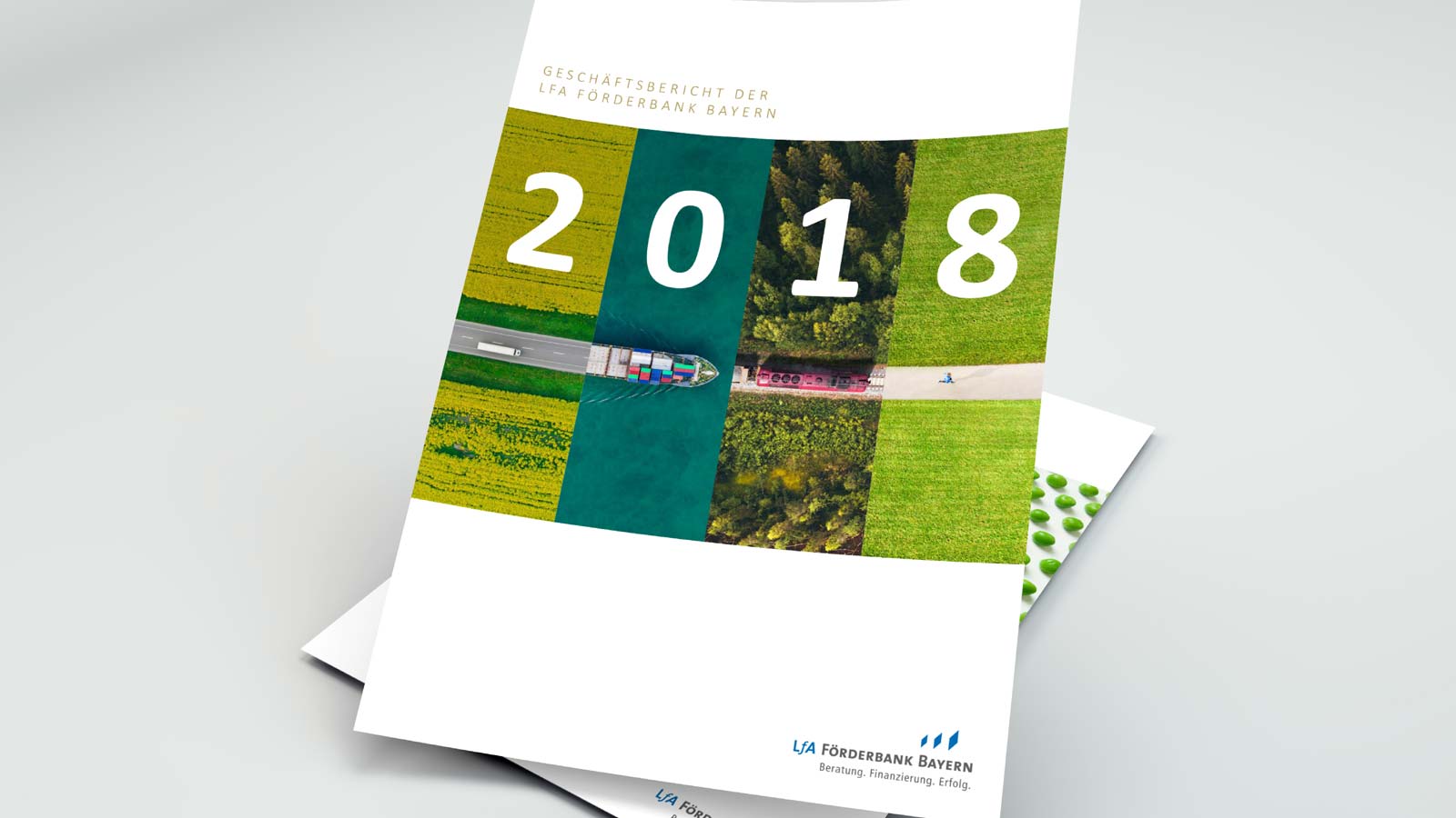 Download Titelseite Geschäftsbericht der LfA Förderbank Bayern 2018